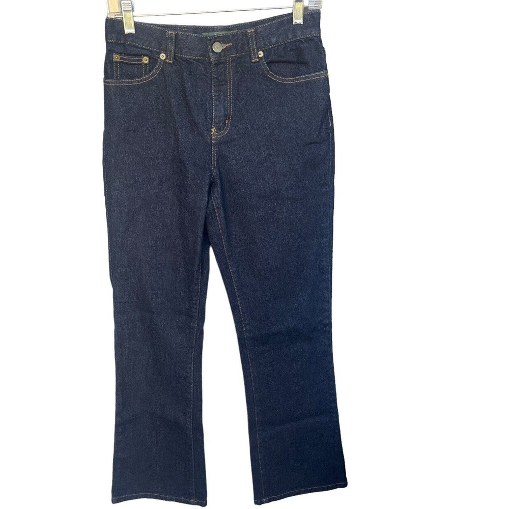 LRL Lauren Ralph Lauren Jeans Womens Size 4‎ Dark Wash Bootcut Mid Rise Classic